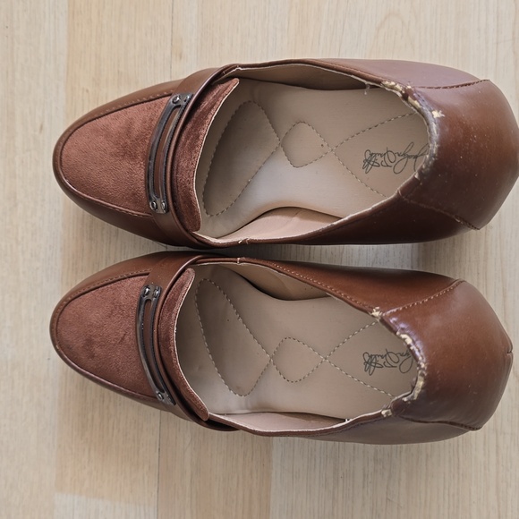 Jaclyn Smith Whisky Pums Block High Heels Upper Fabric Size 7 - Picture 7 of 10